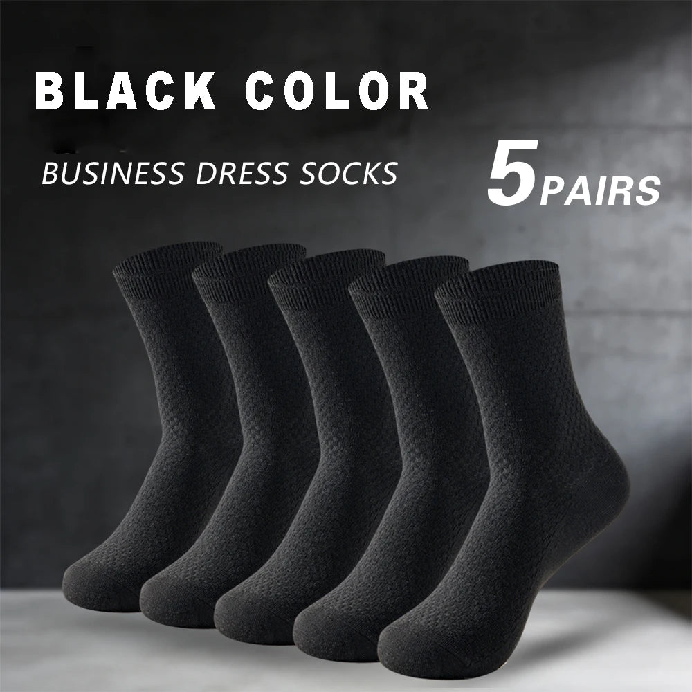 Frontal Wear Bamboo Business Dress Socks 5 pairs