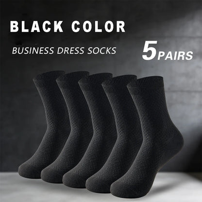Frontal Wear Bamboo Business Dress Socks 5 pairs