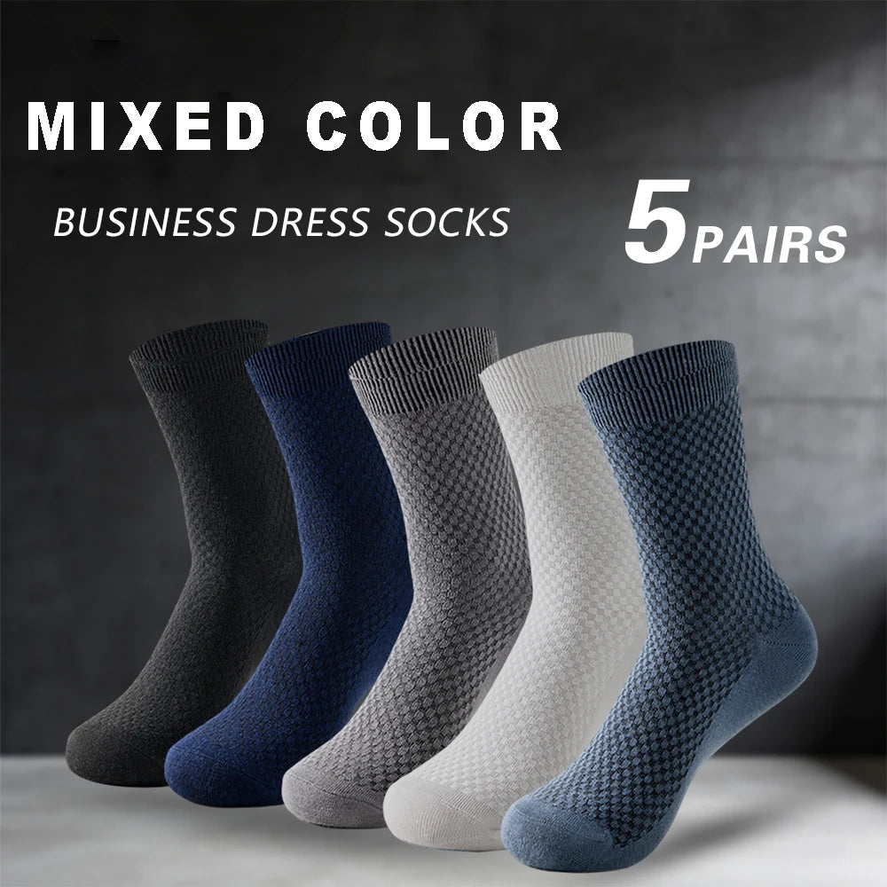 Frontal Wear Bamboo Business Dress Socks 5 pairs