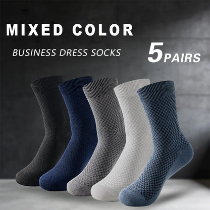 Frontal Wear Bamboo Business Dress Socks 5 pairs