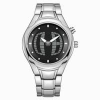 Round Silver Black