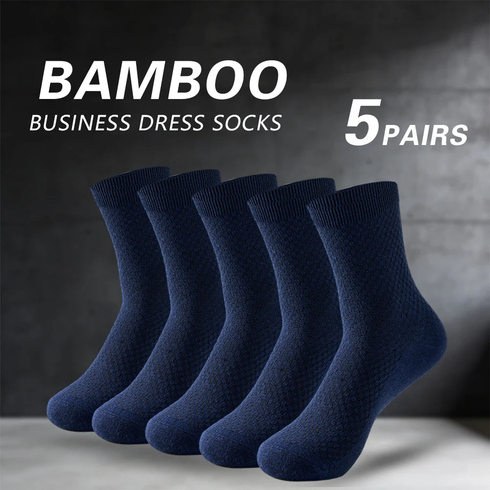 Frontal Wear Bamboo Business Dress Socks 5 pairs