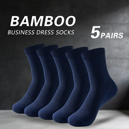 Frontal Wear Bamboo Business Dress Socks 5 pairs