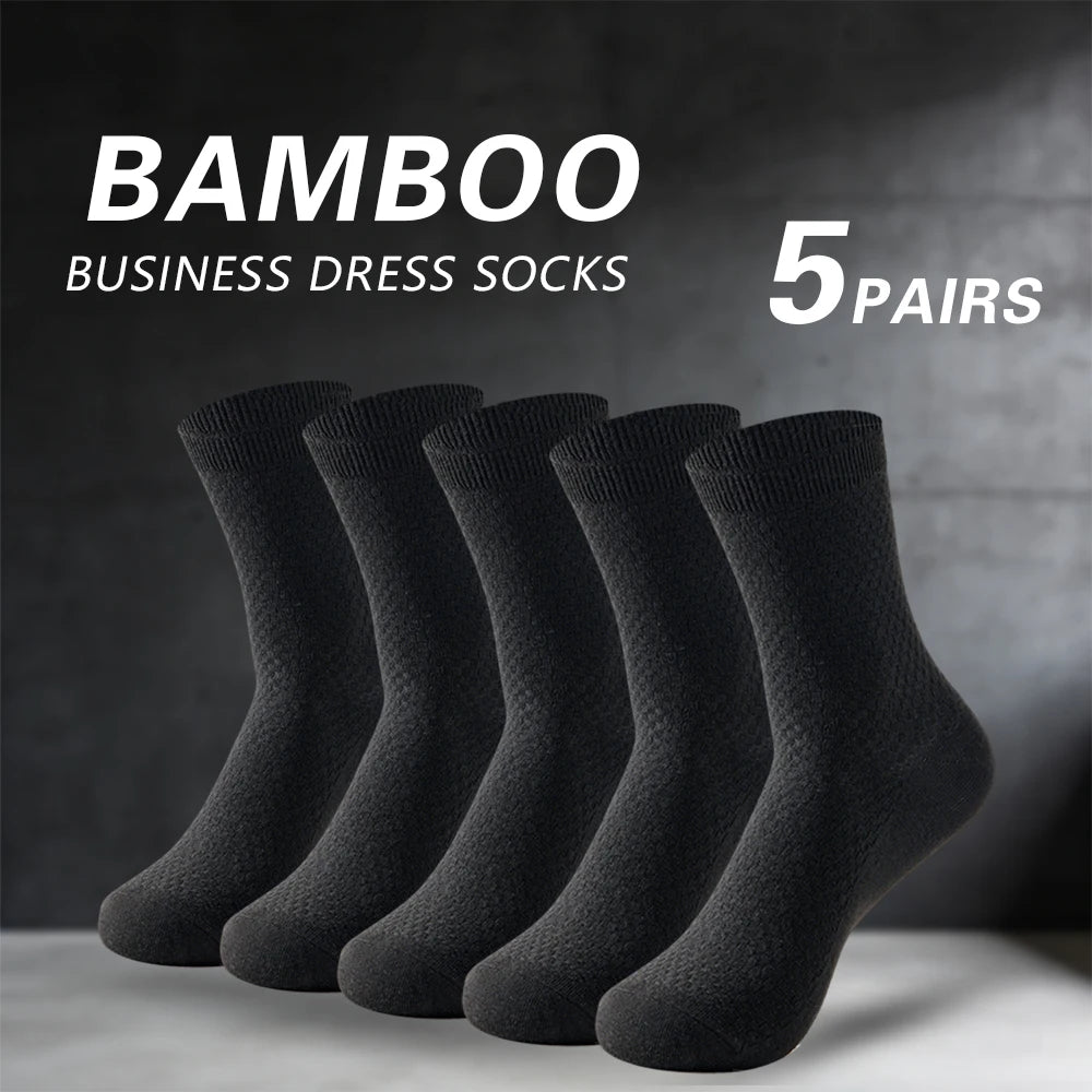 Frontal Wear Bamboo Business Dress Socks 5 pairs