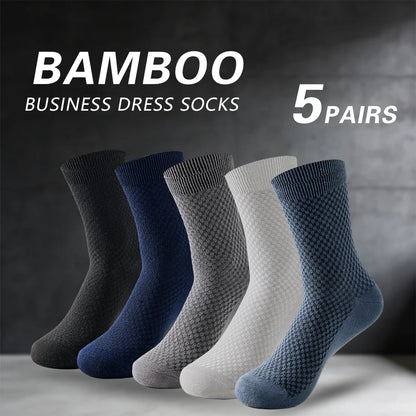 Frontal Wear Bamboo Business Dress Socks 5 pairs