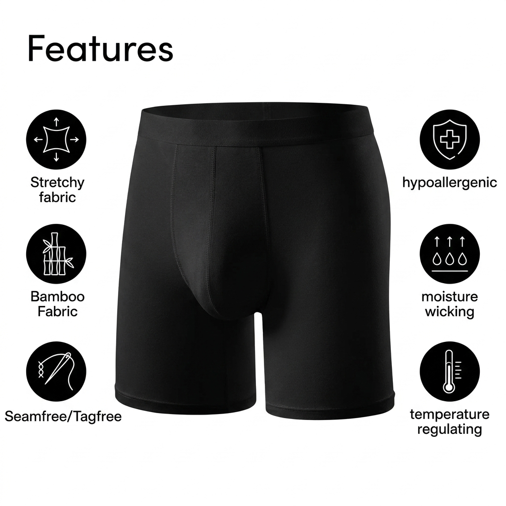 Frontal Wear Bamboo Boxer Briefs