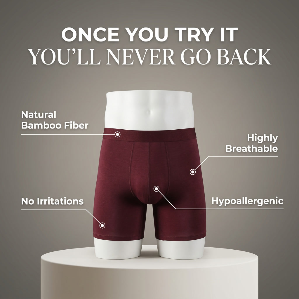 Frontal Wear Bamboo Boxer Briefs
